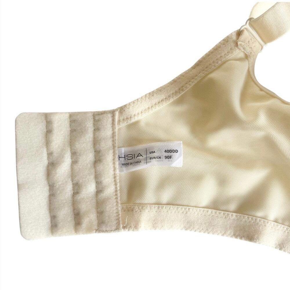HSIA Marquita Champagne Ultimate Comfort Unlined Mesh Underwire Bra Womens 40DDD - Picture 8 of 9